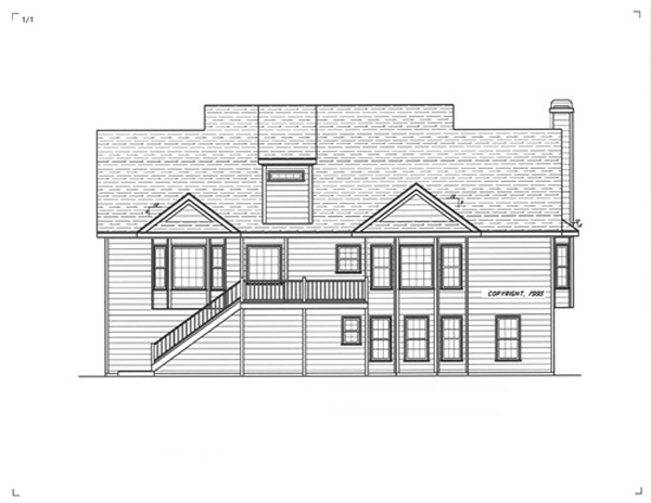 Rear Elevation image of WOODROW House Plan